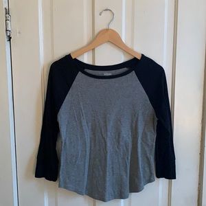 Mossimo Black & Grey Baseball Tee